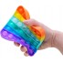 Сенсорная  игрушка Pop It, поп ит, "Нажми пузырь" пупырышки антистресс, квадрат Multicolored (Bubble-12-S1)