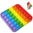Сенсорная  игрушка Pop It, поп ит, "Нажми пузырь" пупырышки антистресс, квадрат Multicolored (Bubble-12-S1)