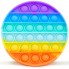 Сенсорная  игрушка Pop It, поп ит, "Нажми пузырь" пупырышки антистресс, круг Multicolored (Bubble-12-S1)