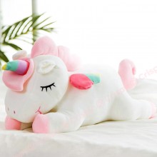 Мягкая игрушка Единорог с разноцветными крыльями Baby Sweet бархатный плюш 60 см Белая (FL-60-S1)