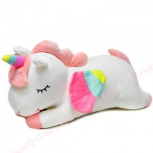 Мягкая игрушка Единорог с разноцветными крыльями Baby Sweet бархатный плюш 28 см Белая (FL-28-S1)