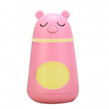 Детский светодиодный увлажнитель воздуха Humidifier с функцией ночника в форме мишки с ароматическим диффузором и Led-подсветкой 260мл USB 14,5х8,5 см Розовый (742680-S1)
