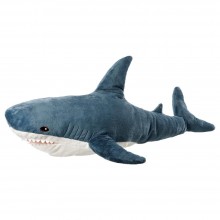 Мягкая игрушка АКУЛА Baby Sweet бархатный плюш 100 см Сине-белая (FL-Shark100-S1)