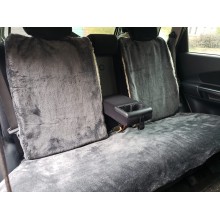 Меховая накидка на задние сиденья автомобиля FurCar двухсторонний натуральный мех 152х62 см Серая (304-NZ-S1)