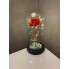 Роза в стеклянной колбе с Led подсветкой Красная романтический подарок UKC 23 см (Rose23-S1)