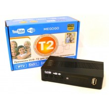 ТВ-ресивер приемник DVB-Т2+ для цифрового телевидения/Черный