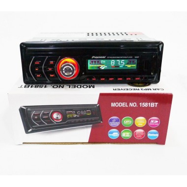 Автомагнитола Pioneer Super Sound MP3-1581 BT Rgb/Bluetooth/Черный 