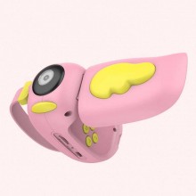 Детская видеокамера Cartoon Wing цифровая с цветным дисплеем, функцией фотоаппарата и встроенной игрой Pink (HD-F5)
