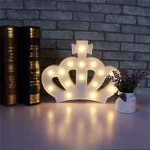 Ночник для детей Корона Монарха 15 светодиодов UKC Baby Play LED-светильник 22х29 см Белый (Crown-FL-S1)