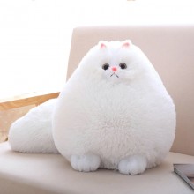 Мягкая игрушка-подушка Baby Sweet нежный плюшевый толстенький котик 30 см Белый (FL-771350-S1)