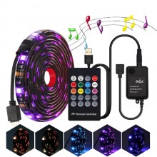 Светодиодный RGB музыкальный контроллер комплект полос 5050-светодиодная лента + музыкальный контроллер + адаптер + mic (LED-5050-S1)