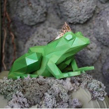 3D-аппликация оригами Лягушка Papercraft бумага LUX качества и клей (019-S1)