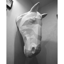 3D-аппликация оригами Голова Лошади Papercraft бумага LUX качества и клей (058-S1)