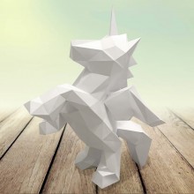3D-аппликация оригами Единорог Papercraft бумага LUX качества и клей (401-S1)