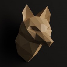 3D-аппликация оригами Лиса Papercraft бумага LUX качества и клей (415-S1)