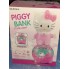Копилка светящаяся музыкальная Piggy Bank детский сейф в форме кошечки Хеллоу Китти с наклейками Розовая (ZR138-8)