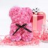 Подарочный набор 2в1 Кулон Я Люблю Тебя в форме Сердца на цепочке + Мишка из роз Best Wishes Розовый (Love-Teddy-S1)