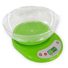 Электронные кухонные весы Matarix со съёмной пластиковой чашей до 5кг Зелёные (KE-2)