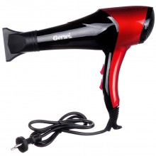 Профессиональный фен для сушки волос GEMEI с керамическим нагревателем 2600 Вт Черный с красным (GM-1766-R)