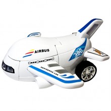 Игрушечный самолёт YIJUN трансформер Airbus музыка подсветка 20см Белый (8995-S)