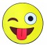 Ковёр Smile круглый безворсовый прорезиненный с антистатическим покрытием 80 см Смайлик Жёлтый (2454718S)