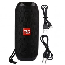 Акустическая система T&G портативная Bluetooth колонка с влагозащитой 16см Чёрная (TG-117-А)