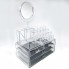 Органайзер Cosmetic Storage Box для хранения косметических средств акриловый с зеркалом 24см Прозрачный (JN-870-W)