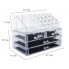 Органайзер Cosmetic Storage Box для хранения косметических средств акриловый с зеркалом 24см Прозрачный (JN-870-W)