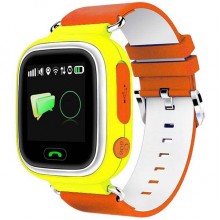 Смарт-часы Smart Baby Watch с цветным дисплеем 4,5х3,9см Оранжевые (Q90-А)
