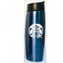 Термокружка Starbucks  с крышкой-поилкой 500мл Лазурно-серая (YSB-Q06-А)