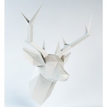 3D-аппликация Papercraft оригами голова оленя White (093)