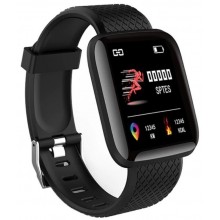Смарт-часы Smart Watch спортивные водонепроницаемые с функцией измерения давления и кислорода Черные (Pl116-А)