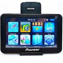 GPS навигатор Pioneer автомобильный с FM-трансмиттером Чёрный (556-W)