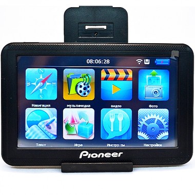 GPS навигатор Pioneer автомобильный с FM-трансмиттером Чёрный (556-W)