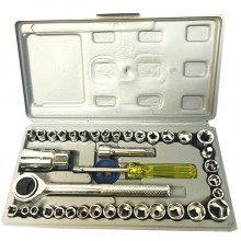 Набор инструментов Aiwa профессиональный 40 единиц в чемодане Серый (40-А)