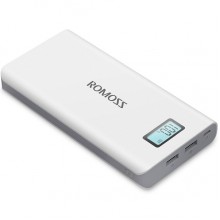 Универсальная мобильная батарея Romoss Power Bank с LCD дисплеем 50000mAh 16.7см Белая (Sense-6-PLUS-A)