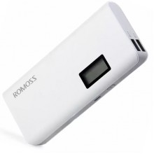 Универсальная мобильная батарея Romoss Power Bank с LCD дисплеем 30000mAh 13.8см Белая (Sense-4-A)