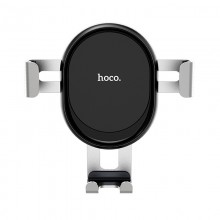 Держатель Hoco для телефона автомобильный с автозахватом 9,1 х 9,5см Чёрно-стальной (CA56-ITS)