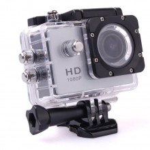Видеокамера Action Camera с аквабоксом и креплением на шлем Silver (A7-FullHD-А)