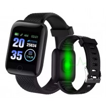 Смарт-часы Smart Watch спортивные водонепроницаемые с функцией многофункционального фитнес-трекера Black (116-Plus-А)